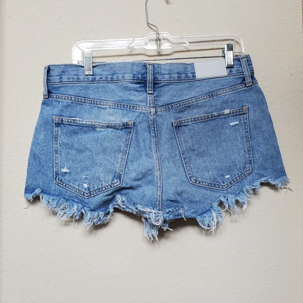 Pistola Blue Distressed Jean Shorts.  Size 29 - Picture 2 of 4